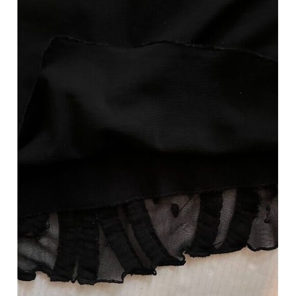 Vintage Blouse M Black Silk Blend Beaded Embellished Holiday Evening Party Top - Picture 8 of 10